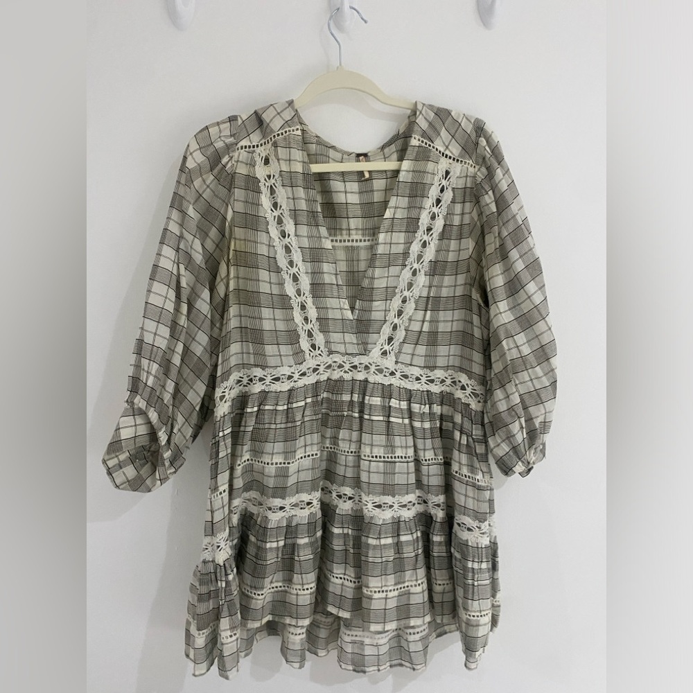 Free People Plaid Tunic